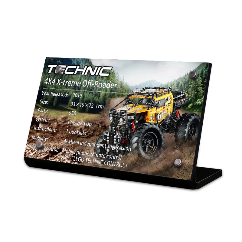 

Acrylic display stand brand for technic 42099 4X4 Xreme OffRoader toys building blocks