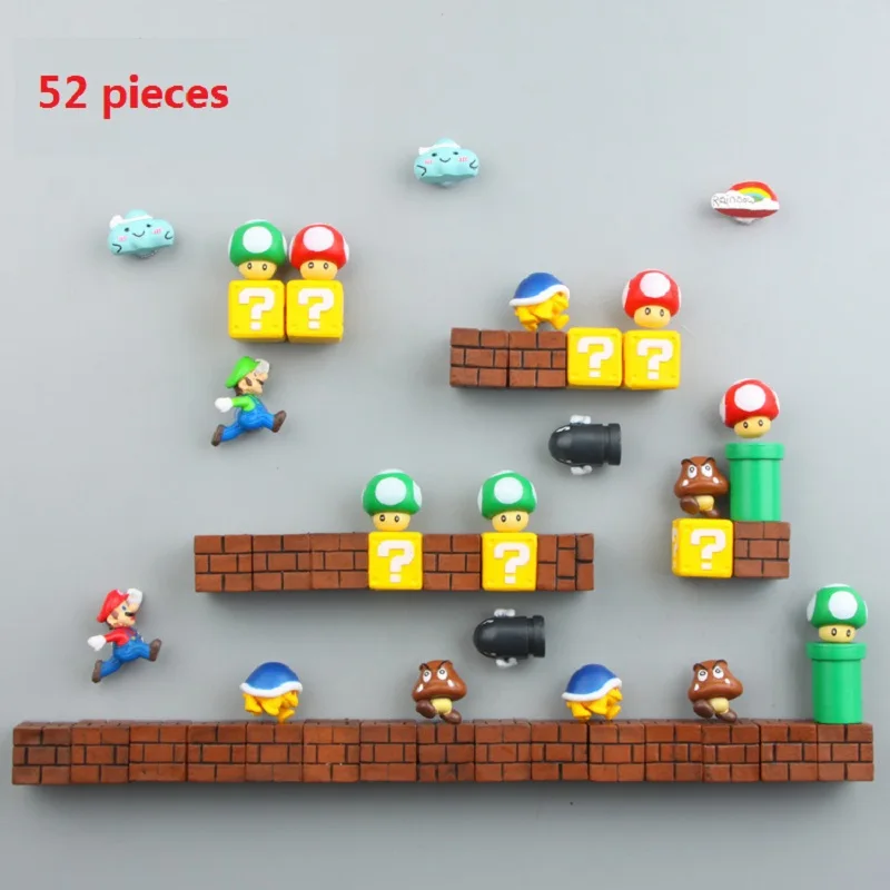 

Anime 3D Super Mari Bros Fridge Magnets Message Sticker decorations Kids Children Toy Birthday Gift Refrigerator Magnet