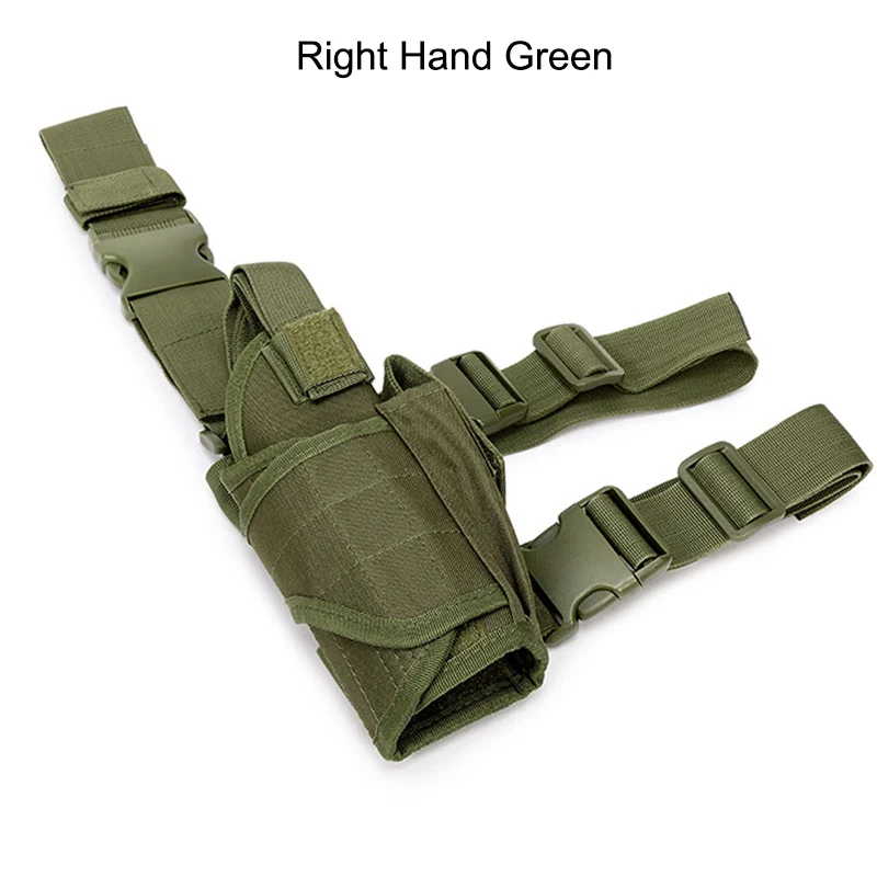 Тактический нейлоновый чехол для страйкбола с левой/правой ногой для Glock 17 19 Beretta M9, универсальный чехол для пистолета, регулируемая кобура - Цвет: Right Hand Green