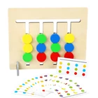 Деревянная игрушка Монтессори, ЧетырехцветнаяФруктовая Двусторонняя подходящая игра, обучение логике, обучающие игрушки для детей