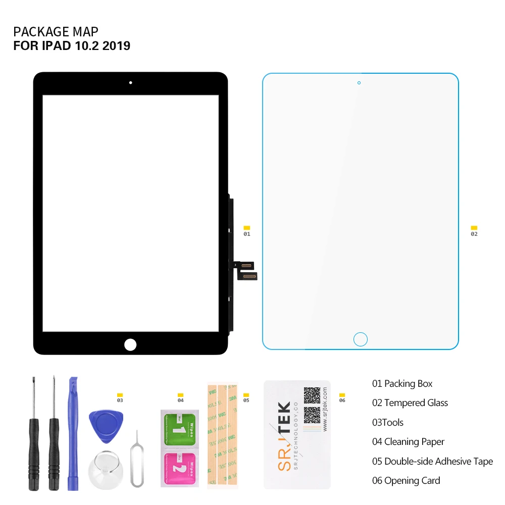 For iPad 2019 10.2 Touch Screen For iPad 7 iPad7 Screen Digitizer Glass Sensor Touchscreen For iPad 10.2 Panel A2197 A2198 A2200 images - 6
