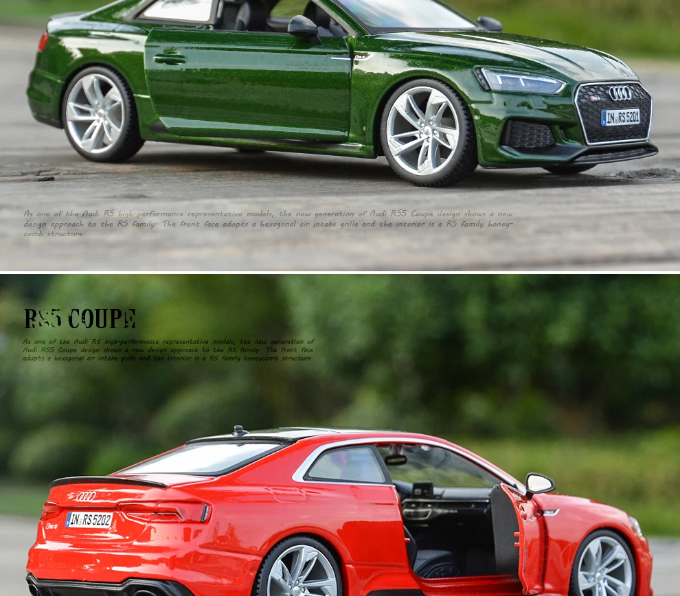 Bburago 1:24 Audi RS5 Coupe спортивный автомобиль статическая литая модель сплава Модель автомобиля