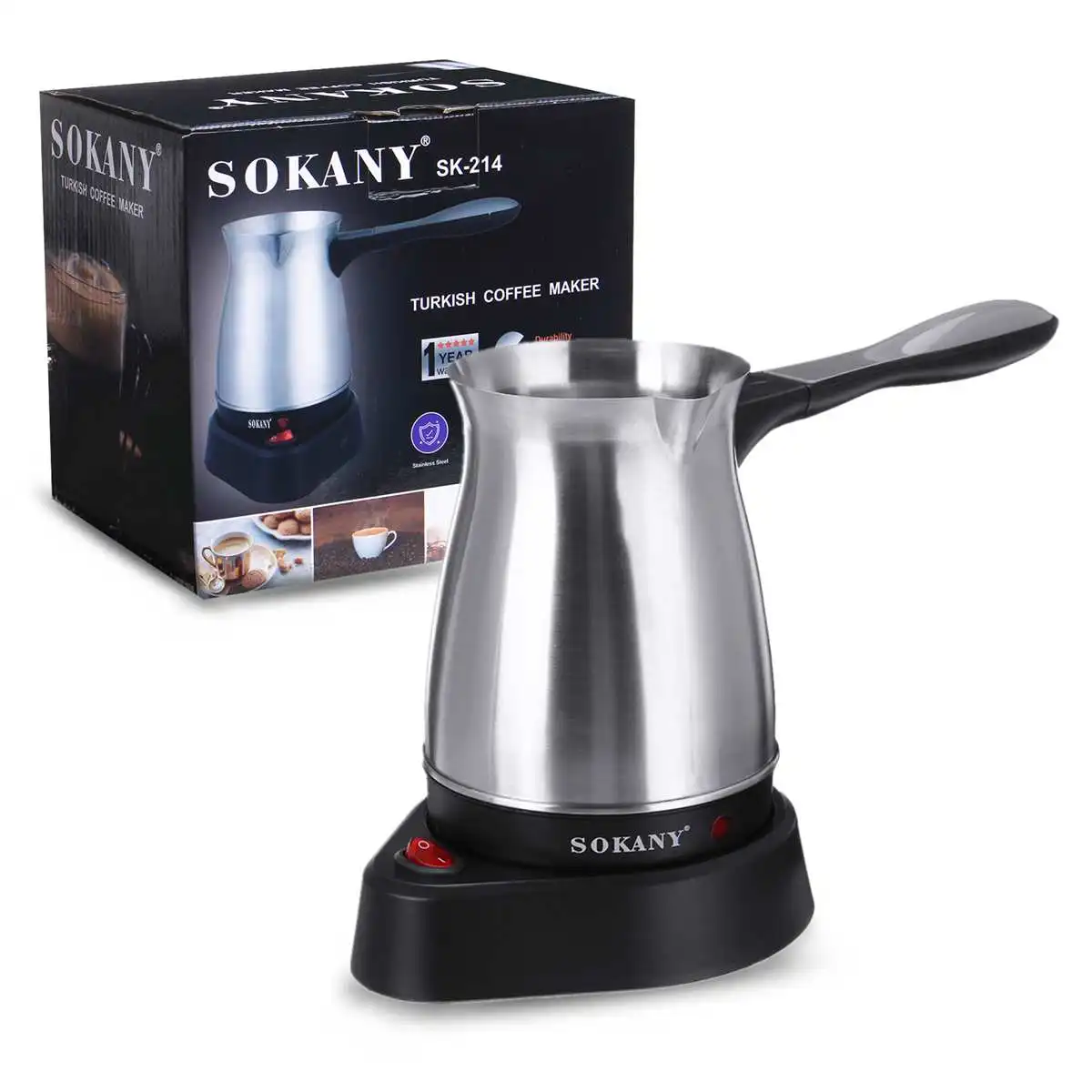 

Автоматическая кофе-машина 500 мл, портативная термостойкая кофеварка для эспрессо, 5 чашек, 220-240 В