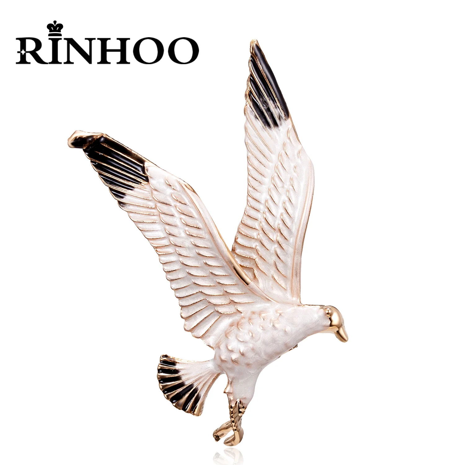 

Rinhoo Bird Eagle Brooches Women Men Flying Eagle Animal Office Casual Party Brooch Lapel Pins Gifts Vintage Birds Party Badge