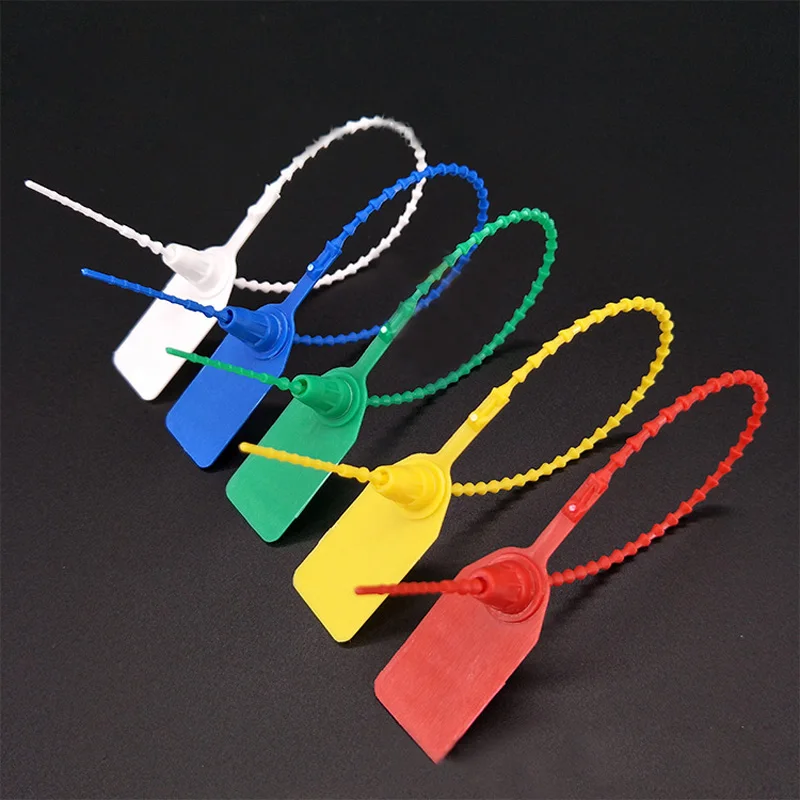 

100pcs Plastic Security Tags Pull Ties Secure Anti-Tamper Seals Kit Use Parts