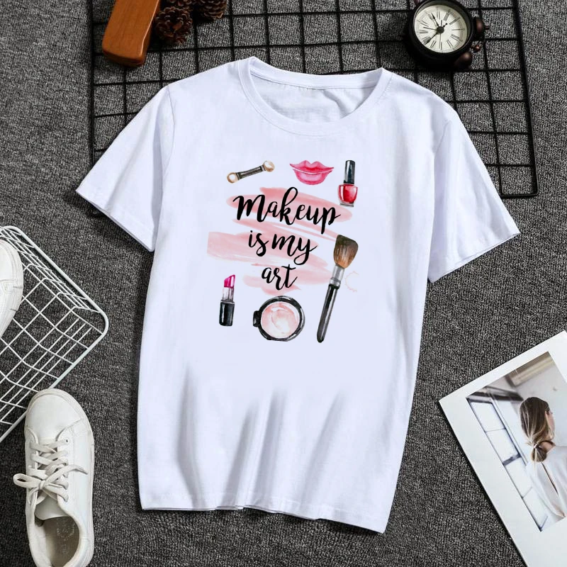 

New pretty lady images Printed T Shirts Women harajuku Streetwear Casual Plus Size White T-shirt Summer Short Sleeve Tops Tshirt