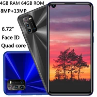 global smartphones note 9s quad core mobile phones 13mp face id 6 72 android 4g ram64g rom frontback camera celuares unlocked