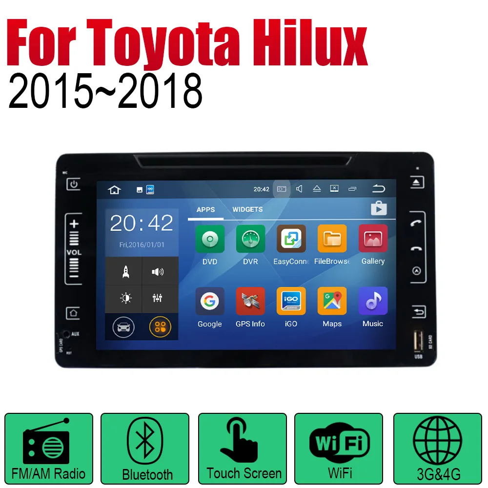 Автомобильный радиоприемник ZaiXi Android стерео GPS навигация для Toyota Hilux 2015 ~ 2018 Bluetooth Wi