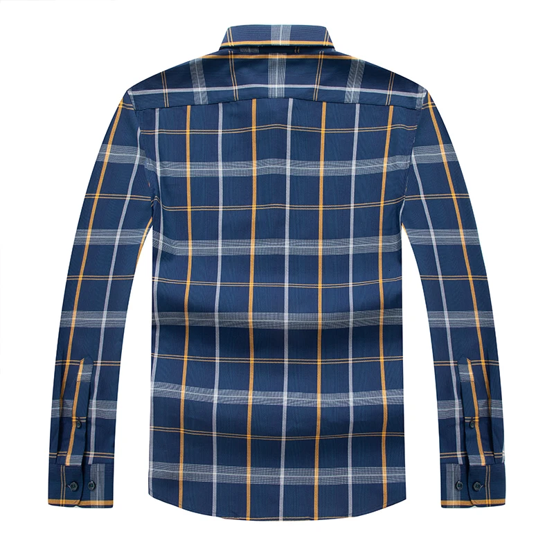 Рубашка мужская хлопковая с длинным рукавом Повседневная блуза из ткани Оксфорд