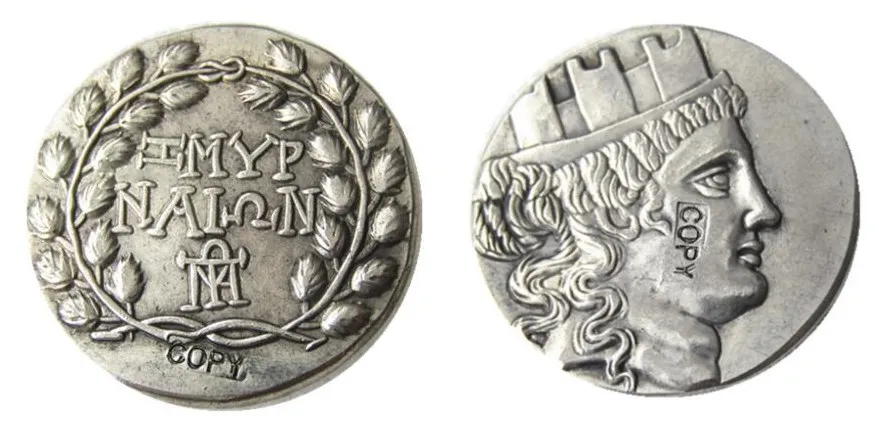 G(47) иония. Смирна. Ca. 150-143 г. До н. Э. Посеребренная копия монеты AR tetradrachm