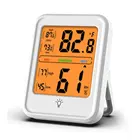 Термометр с цифровым прозрачным дисплеем, гидрометр для использования внутри и вне помещений, измеритель температуры и влажности