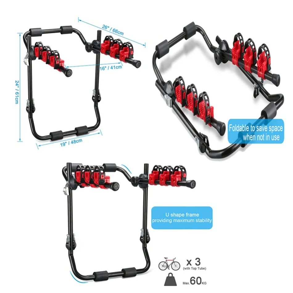 Универсальный кронштейн для багажника велосипеда 3-х местный багажник