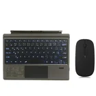 Беспроводная Bluetooth клавиатура с французской раскладкой и 7-цветной подсветкой для Microsoft Surface Pro 3 4 5 6 7, магнитная Абсорбирующая клавиатура, мышь