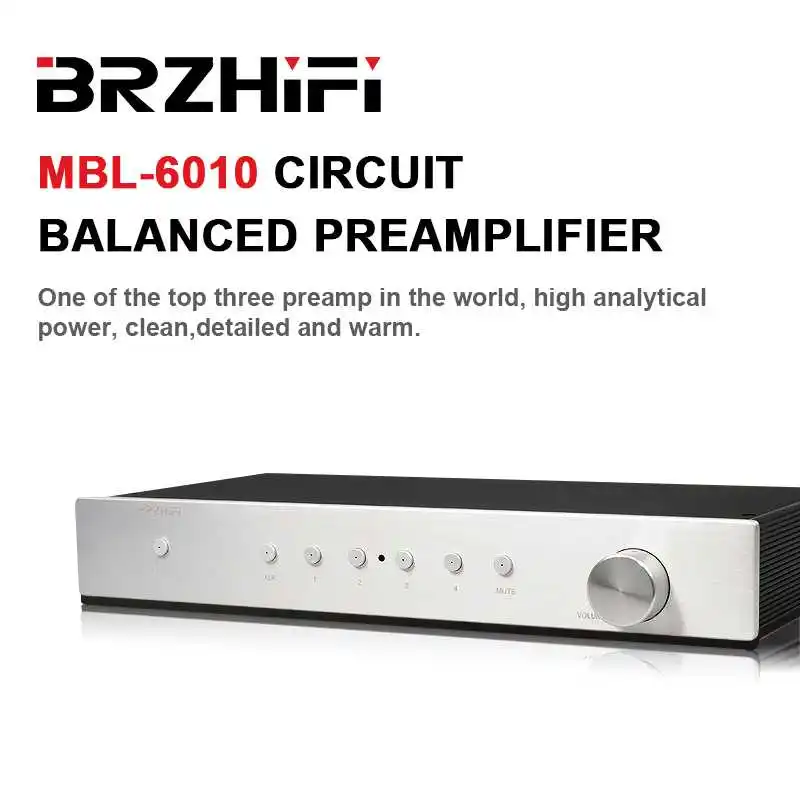 BRZHIFI Audio MBL6010 Circuit Full Balanced Preamplifier with Remote Control Audiophile HiFi Preamp Home Theater