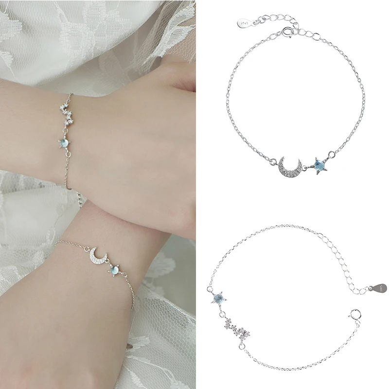 Женская обувь в винтажном стиле Медный браслет с Шарм Луной и звездой цепи