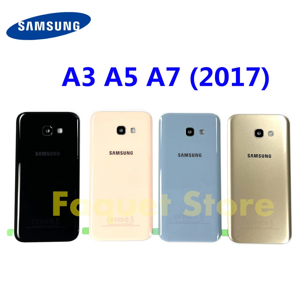 SAMSUNG Galaxy A3 A5 A7 2017 A520 задняя крышка батарейный отсек стеклянный корпус для Samsung A320