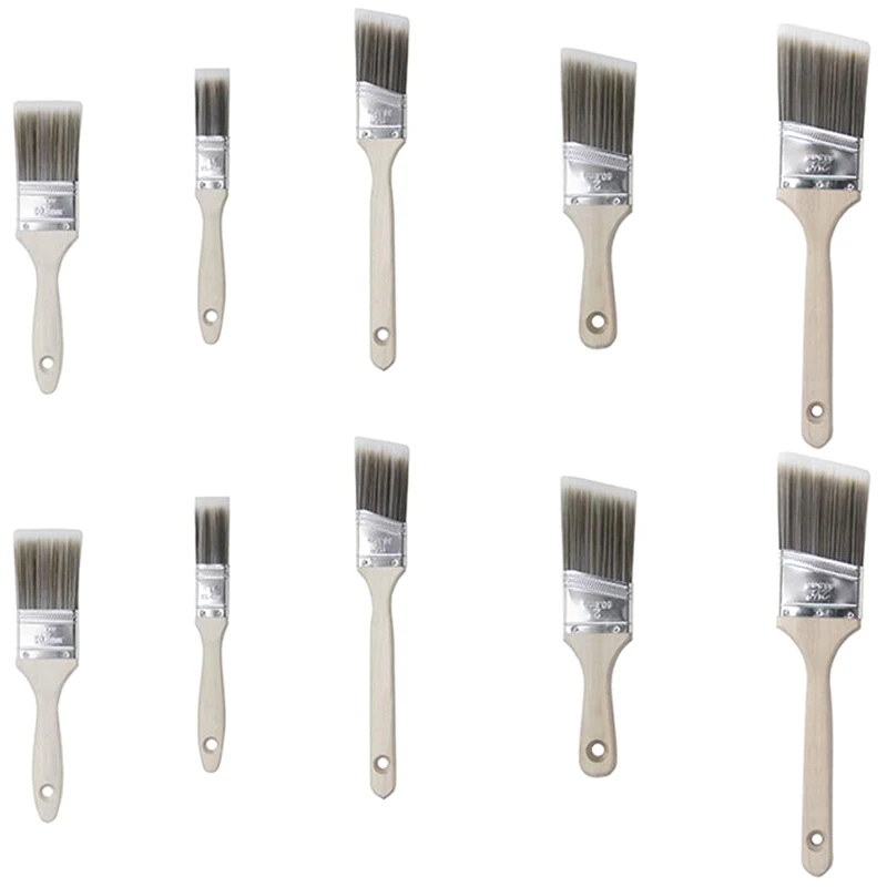 

Hot Sale 2021 10-Piece Paint Brush Complete Set of Small Helper Oblique Mouth Oil Brush Modification Special Brush