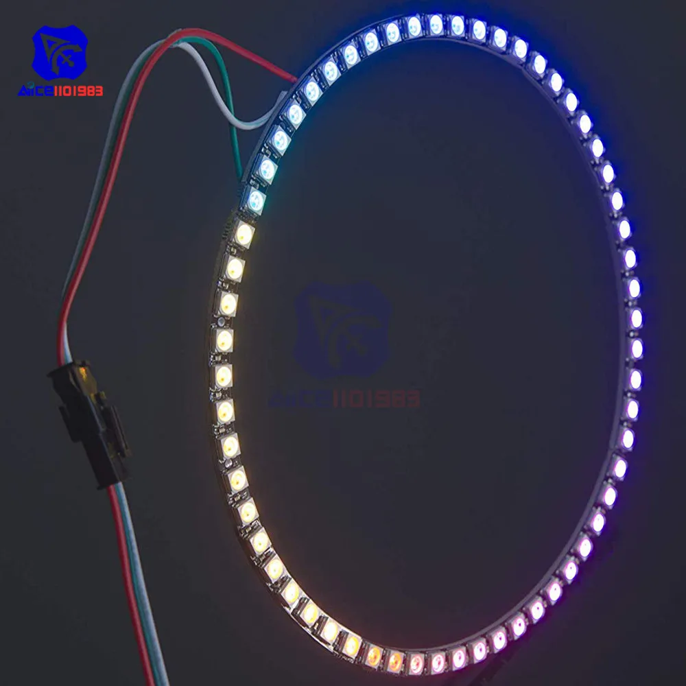 Diymore WS2812 5050 SMD RGB светодиодный полноцветный кольцевой модуль 60 бит RGB Светодиодные полосы микроконтроллер со встроенным драйвером для Arduino