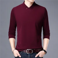 new classic solid polo shirt mens autumn long sleeve polo slim fit t shirt mens clothing