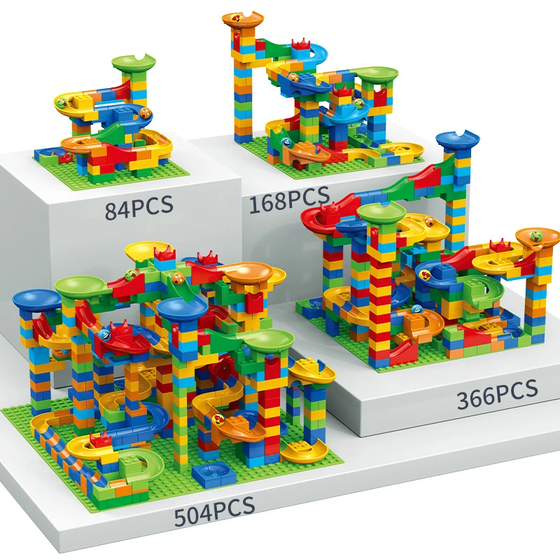 

Small Marble Race Running Block Maze Fairway Building Block Plastic Funnel Slide Assembly DIY Brick Children's Gift