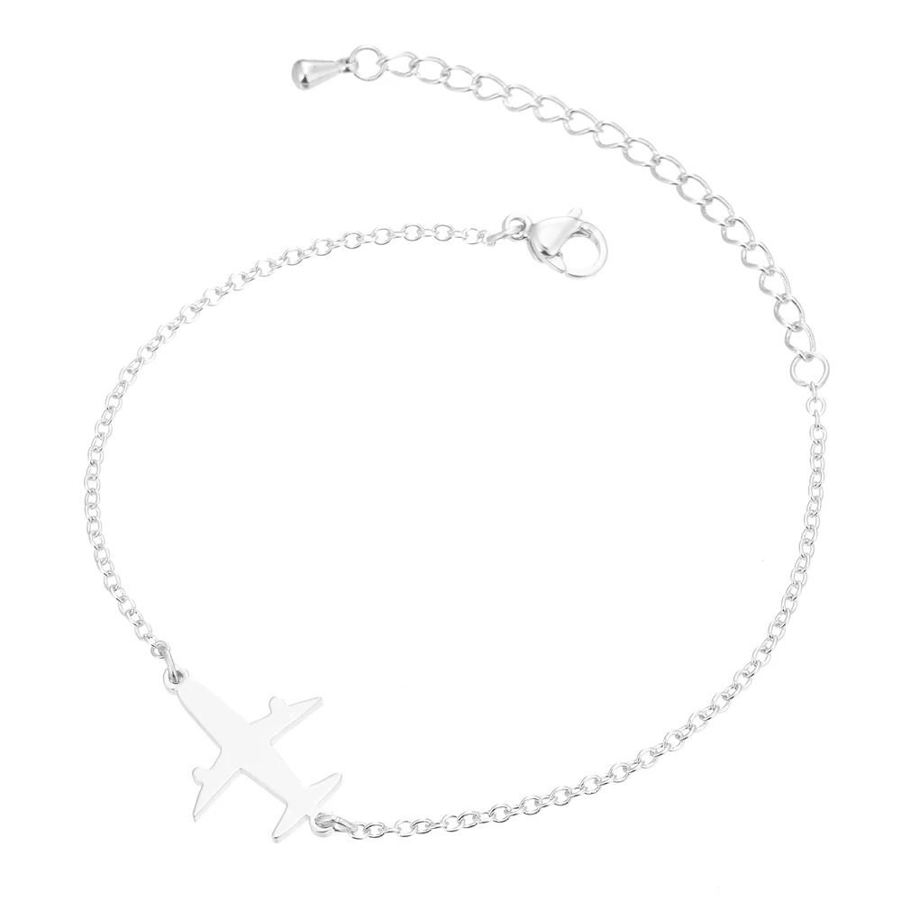 silver bracelet Jisensp креативные серьги-гвоздики, роскошные женские вечерние серьги, подарок на весну, помолвка, милые женские серьги с самолетом - Окраска металла: silver bracelet