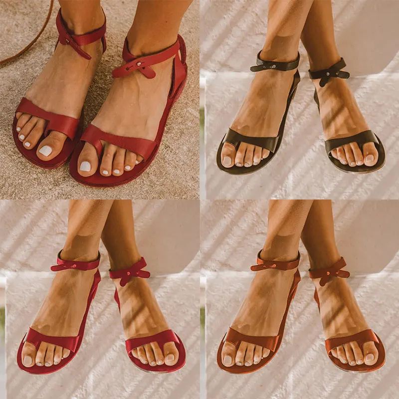Сандалии женские с открытым носком босоножки на танкетке удобная обувь в римском