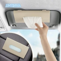 car tissue mask holderblack pu leather tissue box sun visor napkin holder hanging car visor tissue holder for universal auto