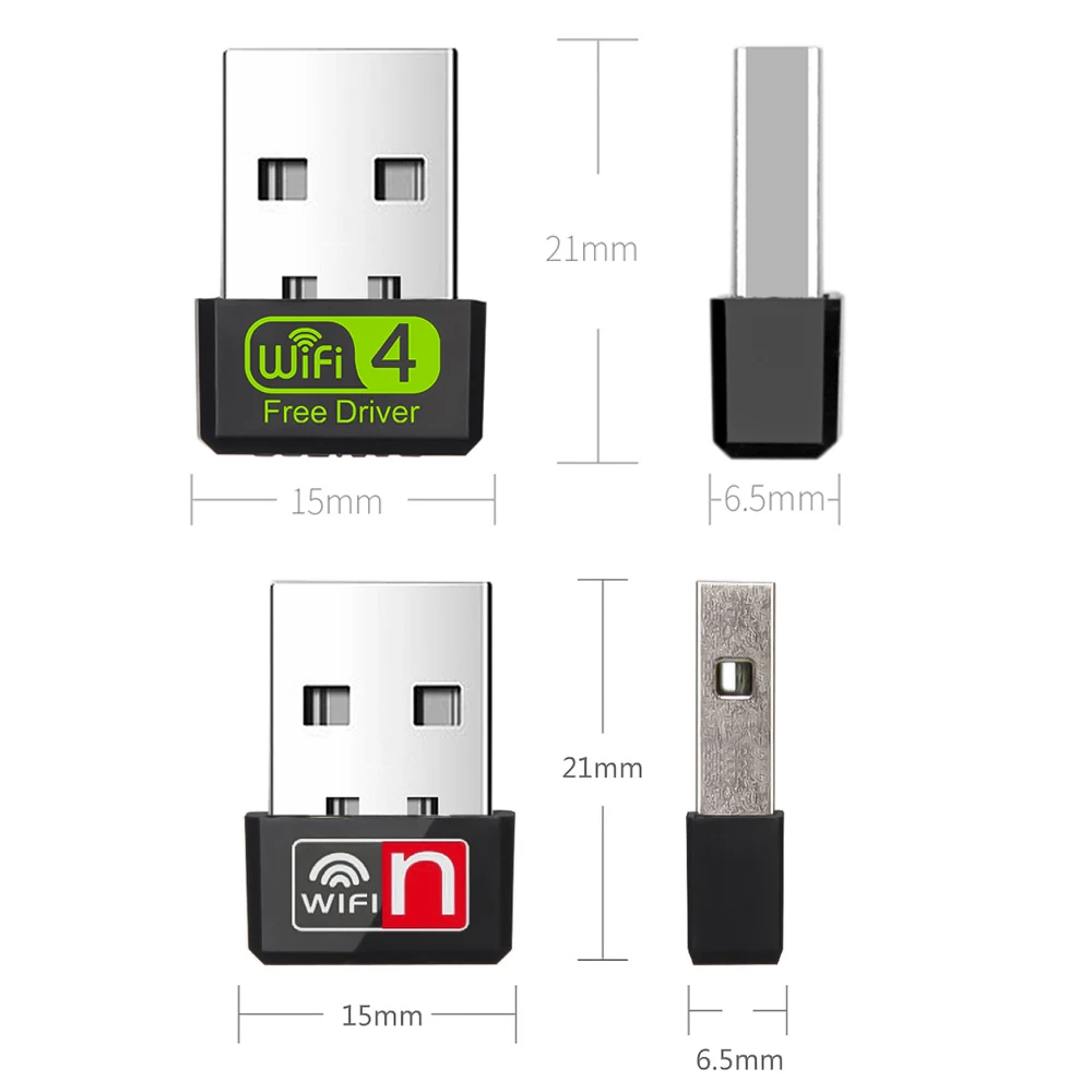 Мини-USB адаптер 150 Мбит/с Wi-Fi MT7601 для ПК USB Ethernet ключ 2 4G сетевая карта приемник два
