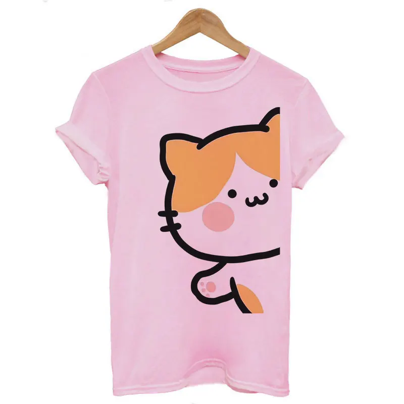 3147-pink Летние женские топы с коротким рукавом в стиле Харадзюку, милые футболки с принтом розовой свиньи, модная винтажная забавная женская одежда - Цвет: 3147-pink