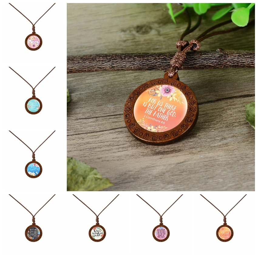 Деревянное ожерелье с подвеской из искусственной кожи|Ожерелья подвеской| |