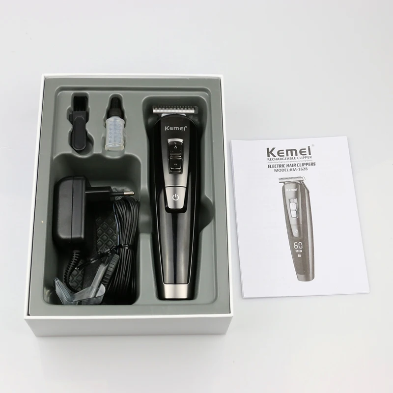 

Kemei-1628 Professiona Electric Hair Trimmer Rechargeable Hair Clipper Men's Cordless Hair Cutting Machine Beard Trimmer Haircut