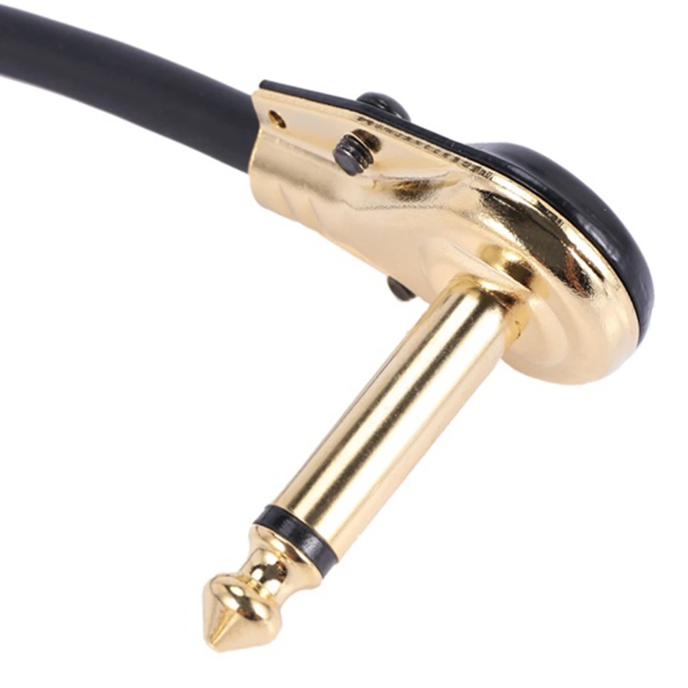 

3PCS Guitar Patch Cables Right Angle Plug 30CM 1/4 Instrument Cables for Guitar Effect Pedals Black