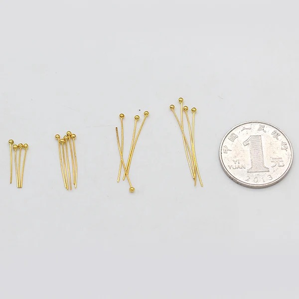 100p 16 мм 20 25 30 золото/серебро/бронза/пистолет черная Медь шаровой головкой булавки
