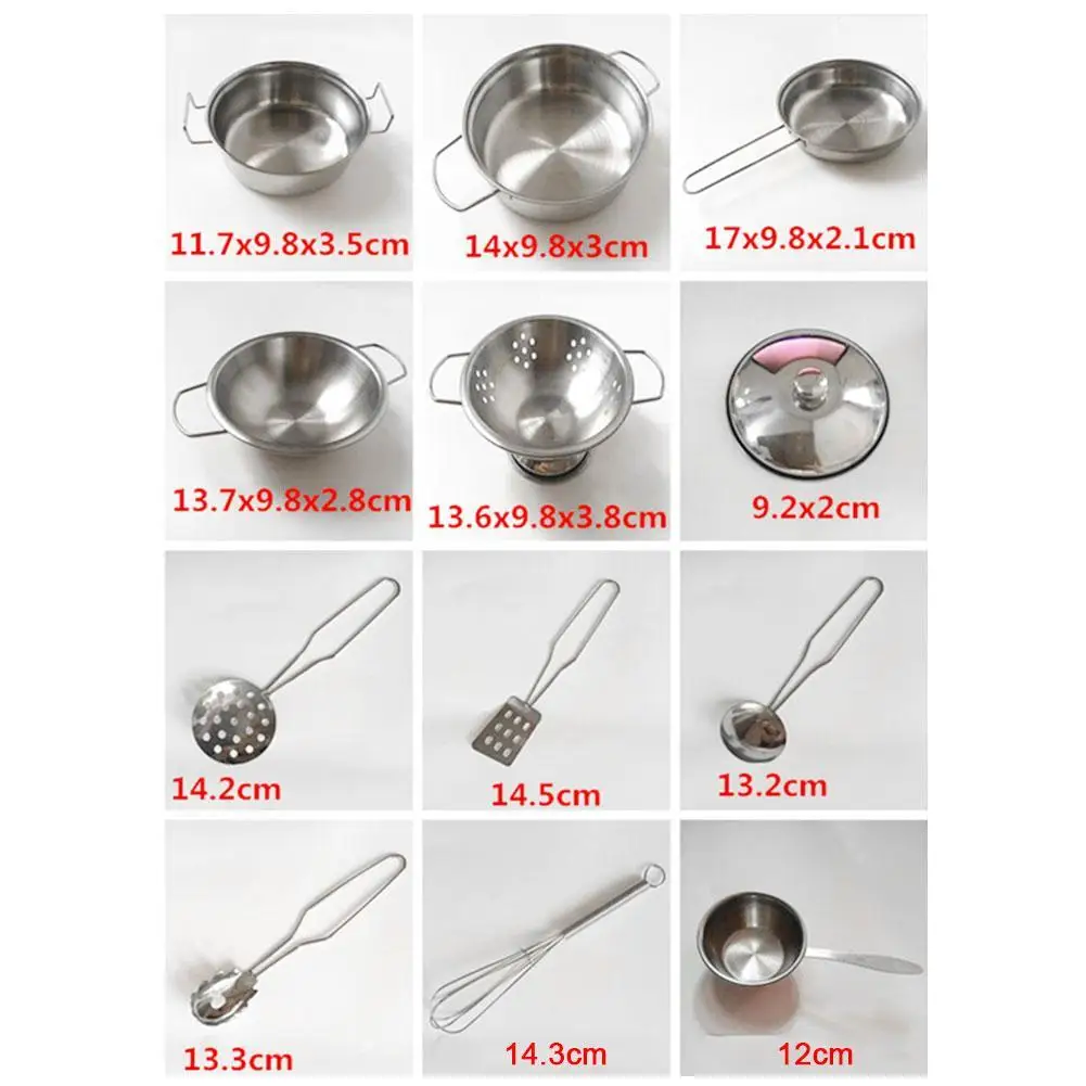 

12 PcsMini Food Kitchen Pot Spatula Set Model Children Simulation Tableware Cooking Cooking Mini Toy Accessories
