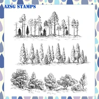 different woods scenery transparent silicone clear stamps for diy scrapbookingcard making crafts decoration supplies