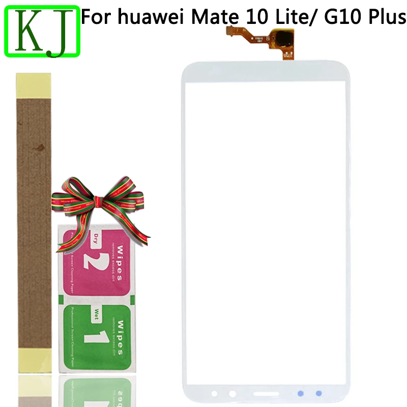 Для huawei mate 10 Lite/G10 Plus/Nova 2i/Honor 9i дигитайзер сенсорный экран Переднее Сенсорное стекло для mate 10 lite сенсорная панель - Цвет: White