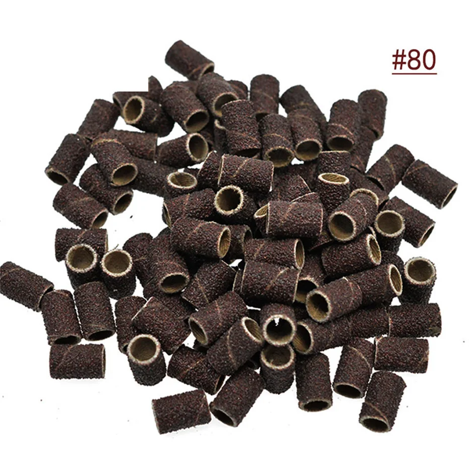 100 шт. 80 #120 #180 # шлифовальные ленты для ногтей маникюрные и педикюрные инструменты