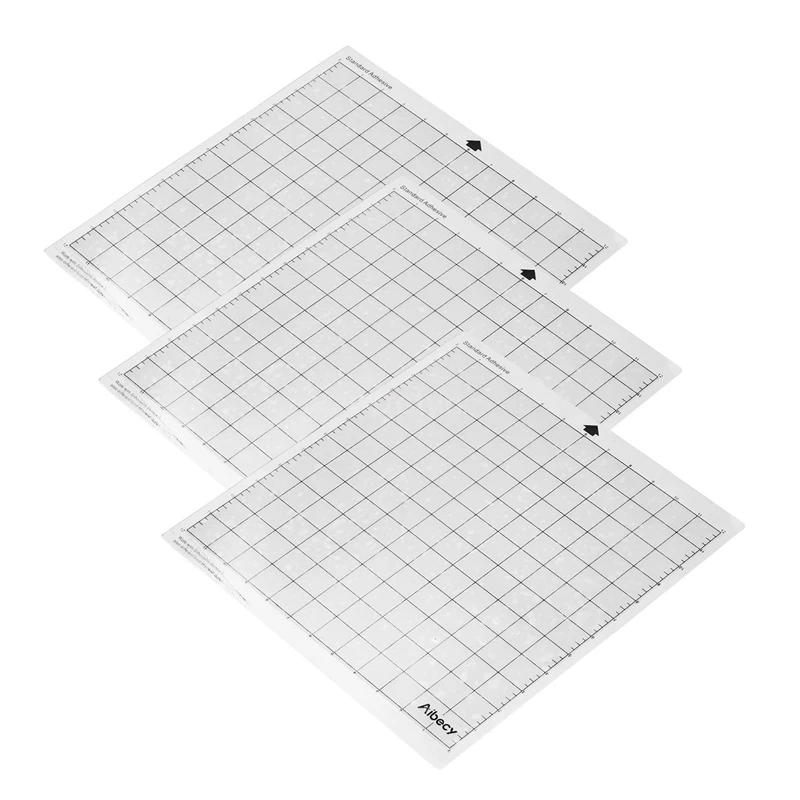 

5PCS 12 Inch Replacement Cutting Mat Transparent Adhesive Mat With Measuring Grid for Silhouette Plotter Machine