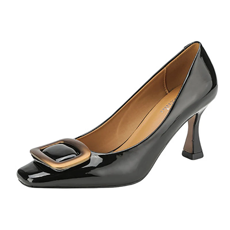 

2021 New fashion women pumps genuine leather shallow ladies shoes summer high heels office dress shoes woman size 34-40