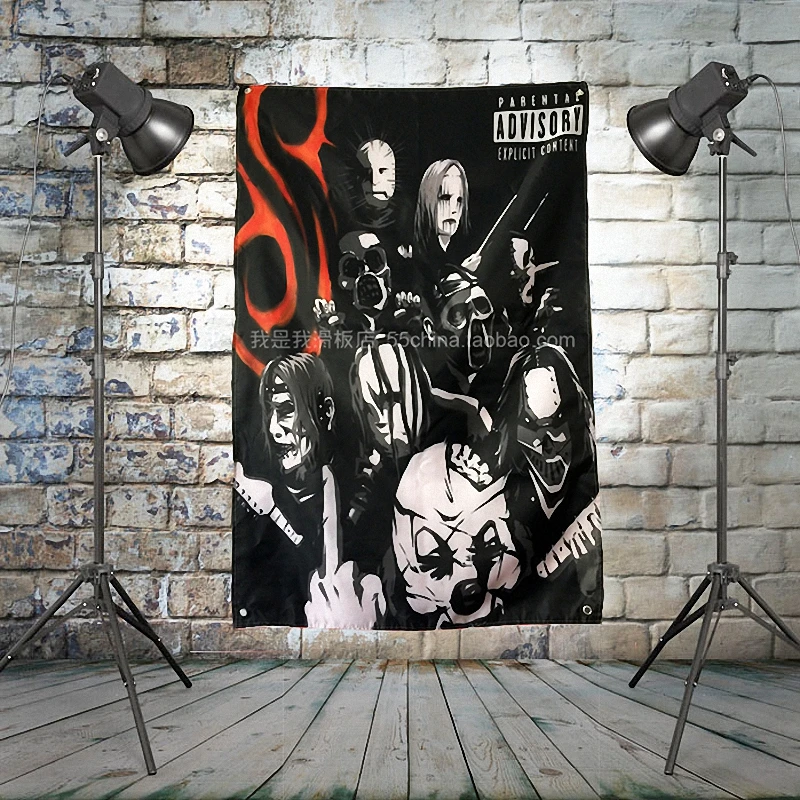 

Large Size Rock Band Banners & Flags Tapestry Wall Art Metal Music Cloth Poster Bedroom Dormitory Decoration Hanging Painting F2