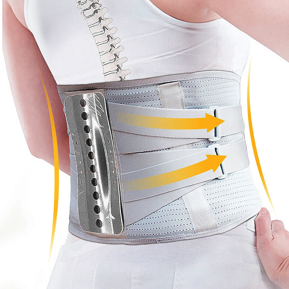 

Steel Bone Waist Posture Corrector Support Orthopedic Lumbar Corset Medical Brace Back Belt Health Care Ease Pains Women Men