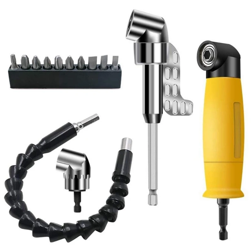 

3 шт. 90/105 градусов прямоугольный удлинитель с 1 гибким валом удлинитель и 10 шт. отверток