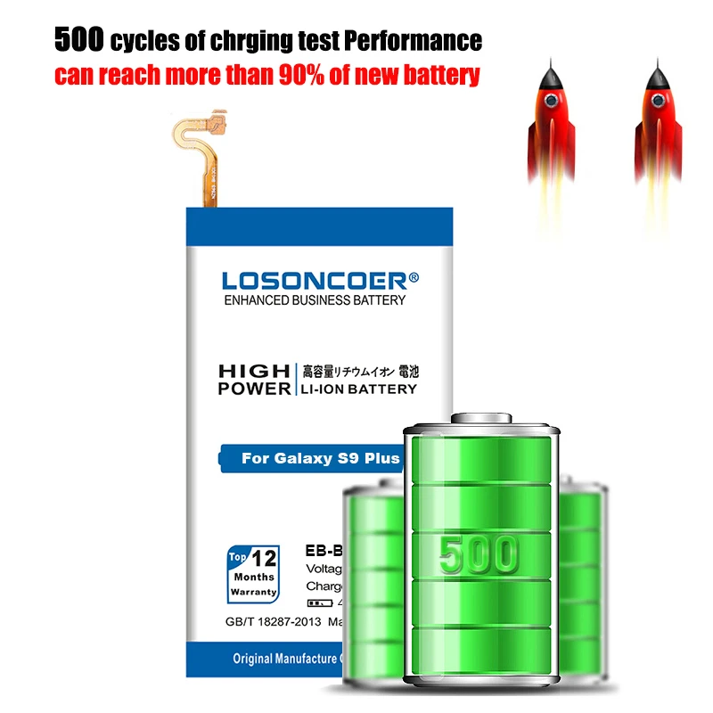 LOSONCOER EB-BG965ABE батарея 4900 мАч для Samsung Galaxy S9 плюс G9650 G965 G965F G965A G965T G965S G965R4 G965V |