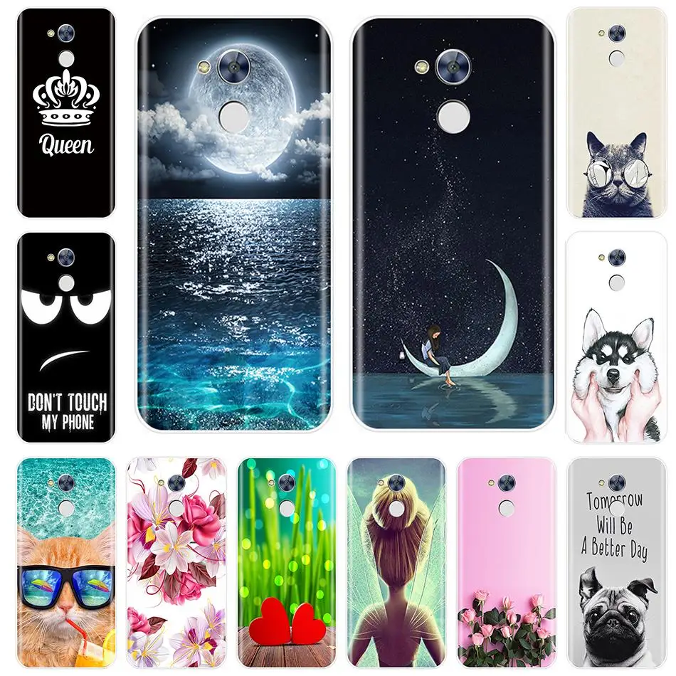

Phone Case For Huawei Honor 6A 6X 6C Pro Soft Silicone TPU Cute Cat Painted Back Cover For Huawei Honor 5C 5X 4C 4X Case