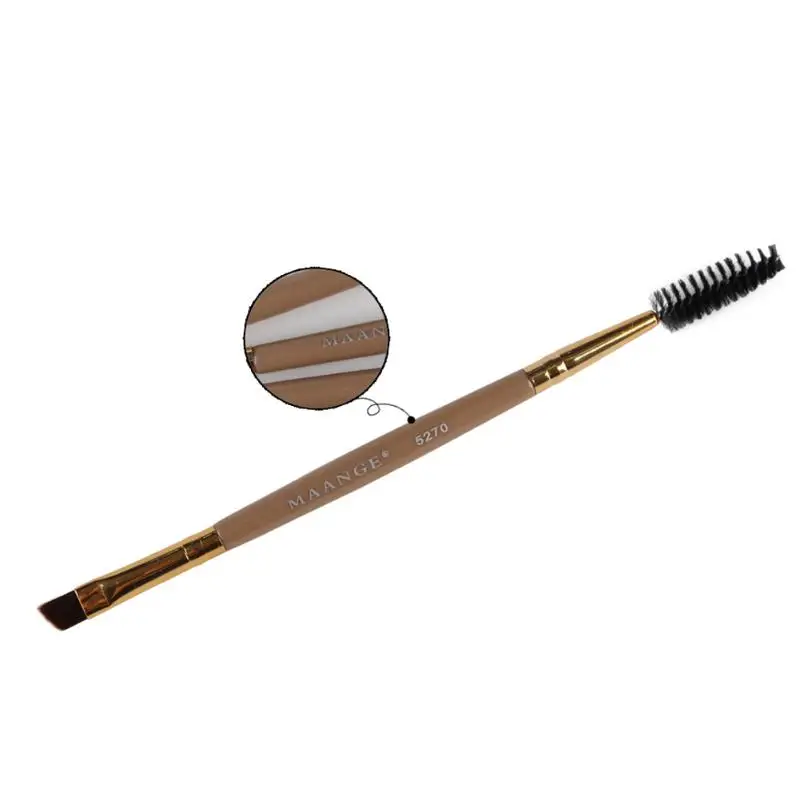 1pc New Bamboo Handle Double Head Brush Pro EyeLash Eye Brow Cosmetic Makeup Beauty Tools Lash | Красота и здоровье