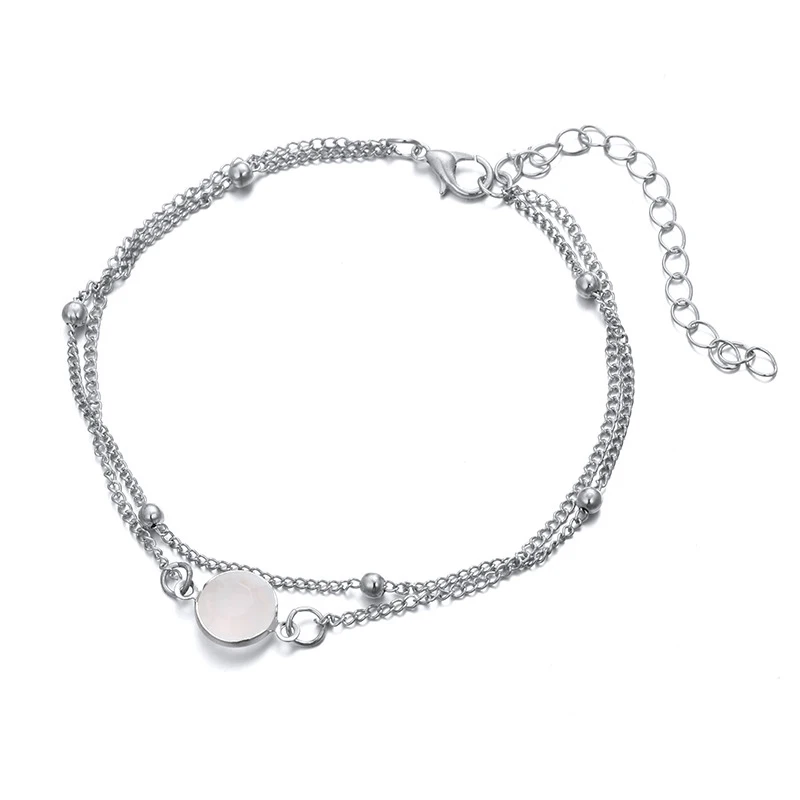 Bohemia Female Double Layer Anklets Foot Jewelry Leg on Ankle Bracelets for Women A039 | Украшения и аксессуары