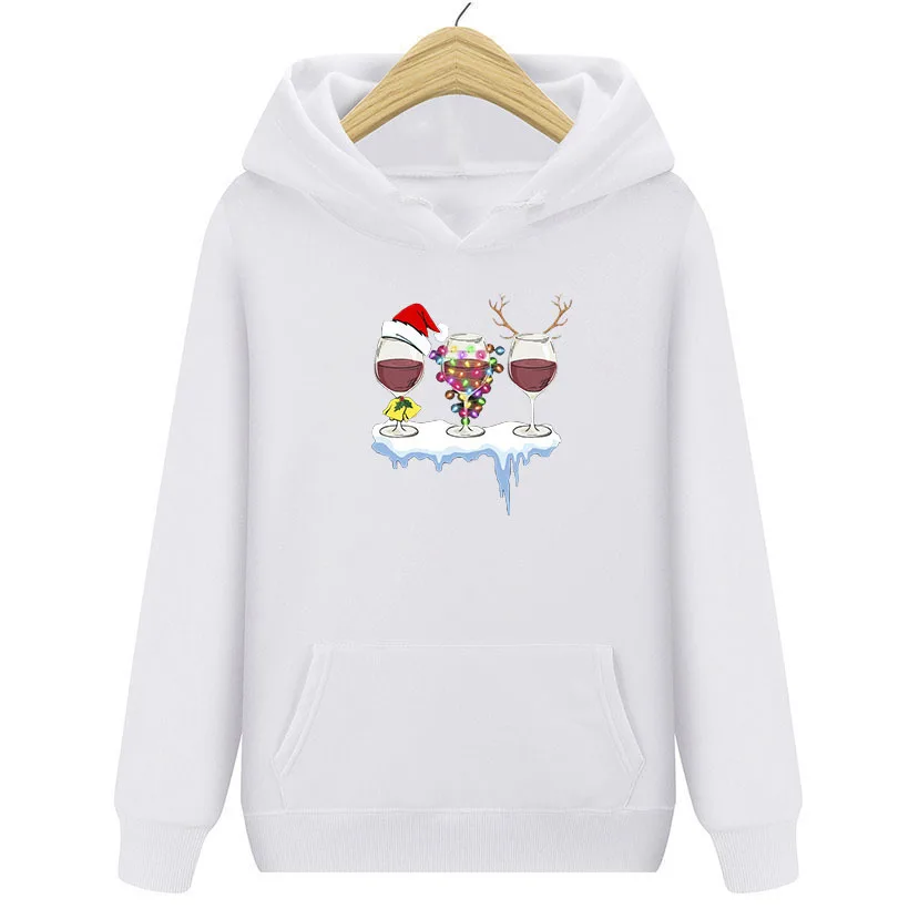 

Christmas Printed Hoodies Cropped Tops Women Hoodie Print Sweatshirt Autumn and Winter Female Oversized Hoodies Harajuku Clothes