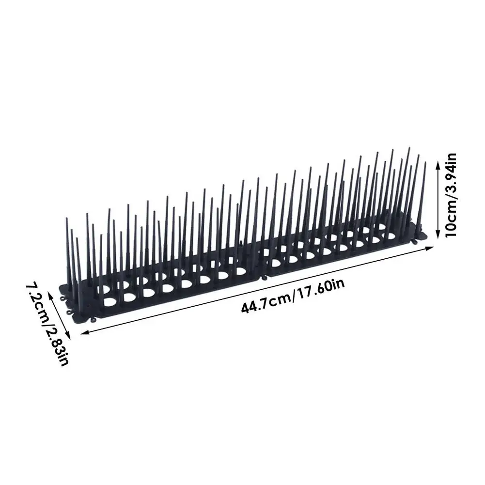 

Black Bird Spikes Fence 180-Degree Bendable Anti-climbing And Practical Cat Defender Spikes For Keep Off Birds Pigeons