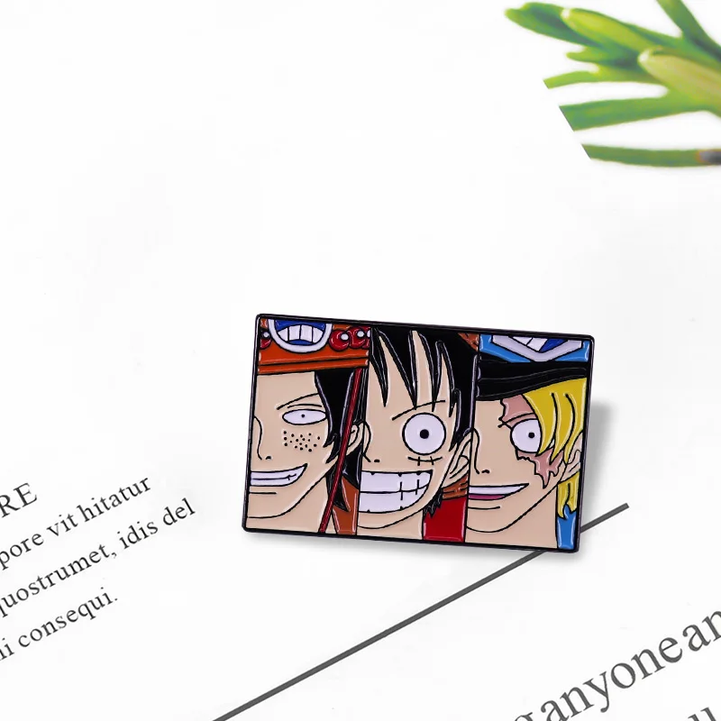 Значок персонажей Onepiece брошь Луффи сабо и Эйс значок из аниме Три брата