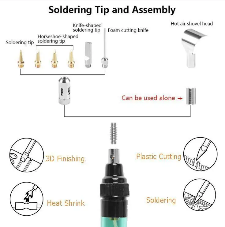 4 In 1 Portable Soldering Iron Kit Welding Irons Pen 450-1300℃ 8ml | Инструменты